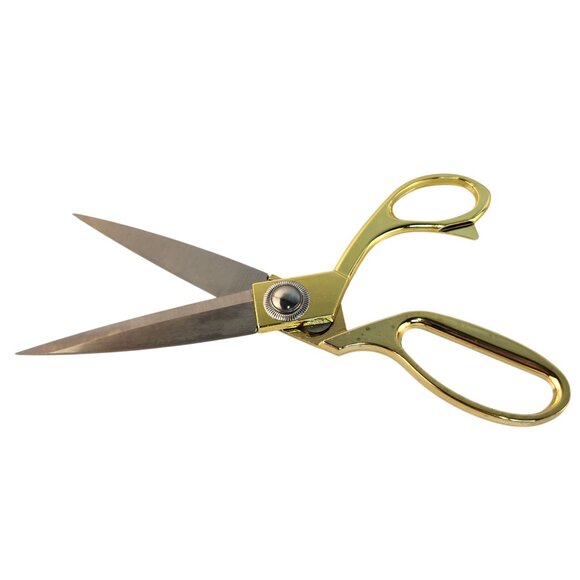 Gold Sewing Scissors 8-Inch Tailor Shears Stainless Steel Sharp Blade For Fabric - Picture 4 of 5